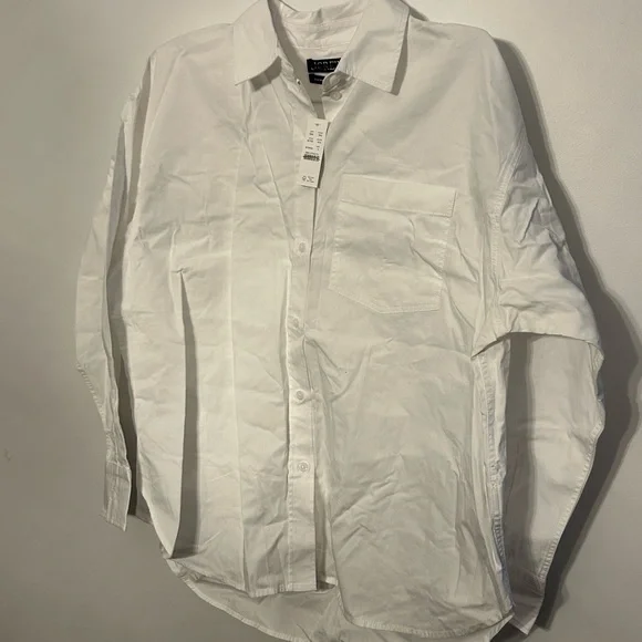 J.Crew Etienne Oversized Button-Up – White | Size Small | Style BY733 NEW - Picture 3 of 4